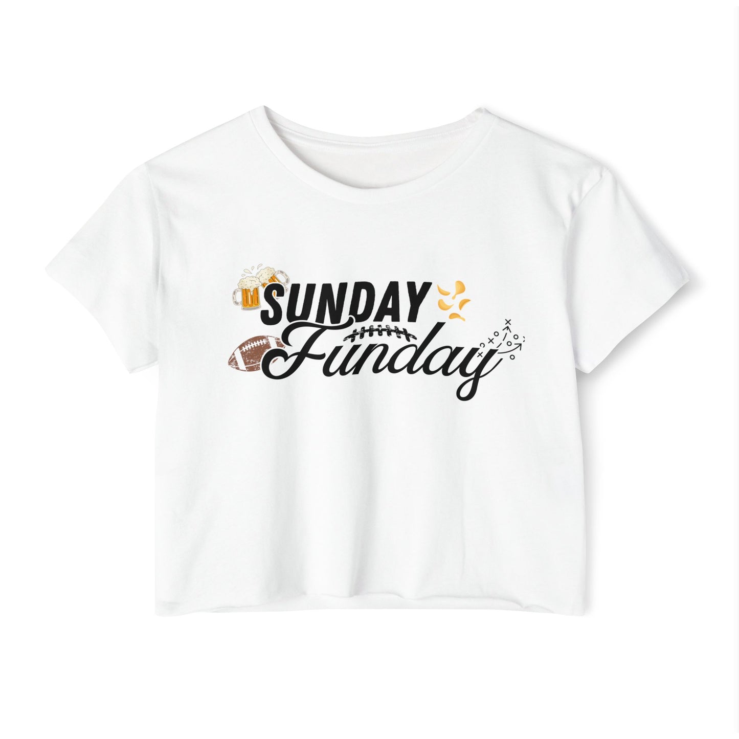 Womens Sunday Snacks/Drinks Crop Top