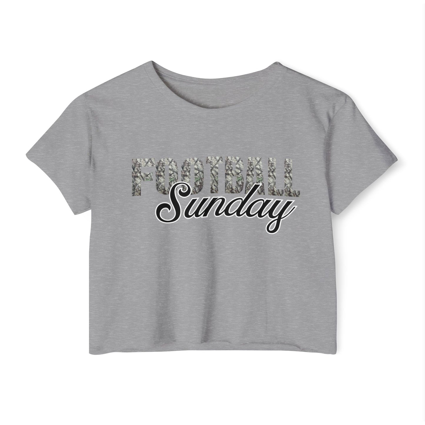 Womens Football Sunday Camo Crop Top