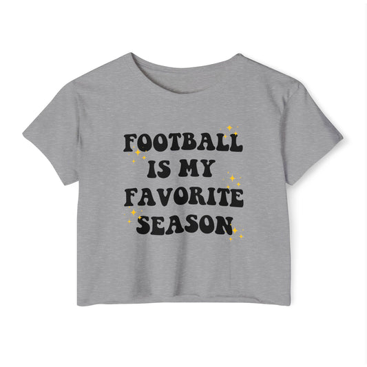 Womens Football Season Crop Shirt