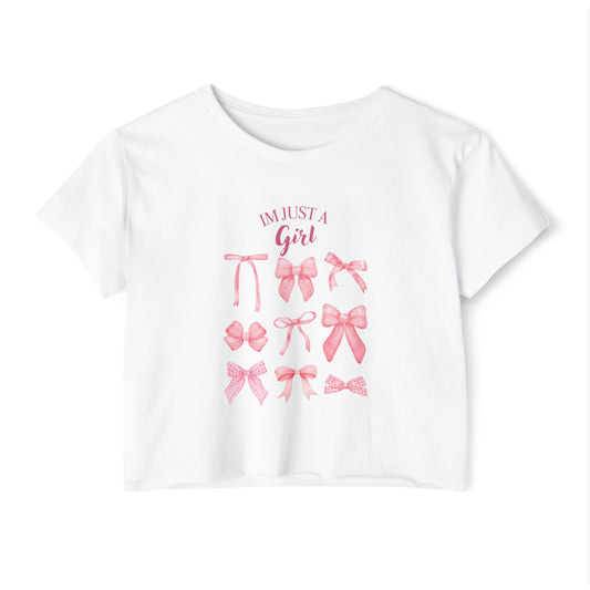 Im just a girl bow shirt