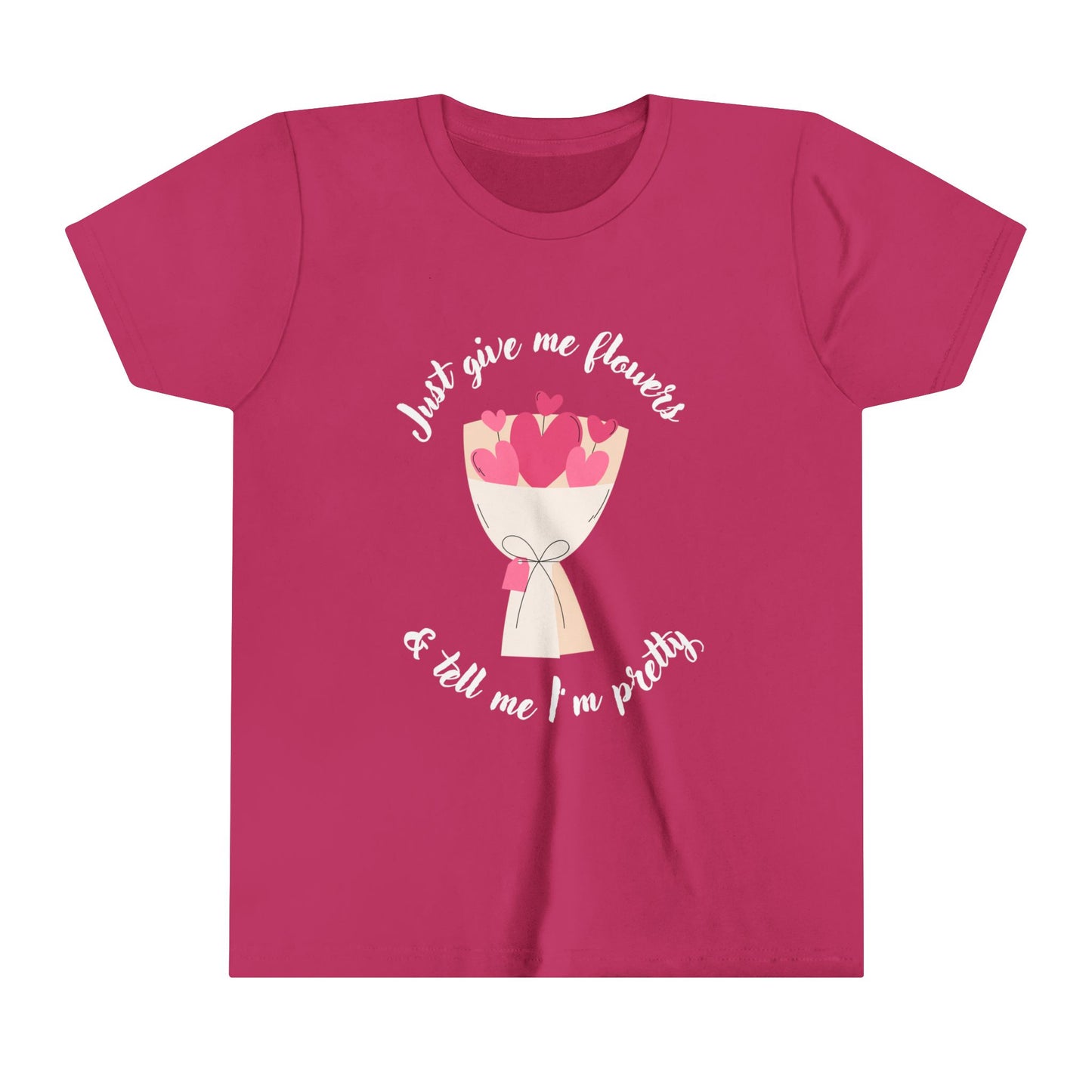 Women's "Just give me flowers" Valentines Day Shirt